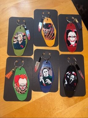 Horror Fandom Vibes Handcrafted Motel Keychains - Pick One